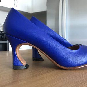 Fluevog Blue Desmond Heels - Never worn! - 6/6.5